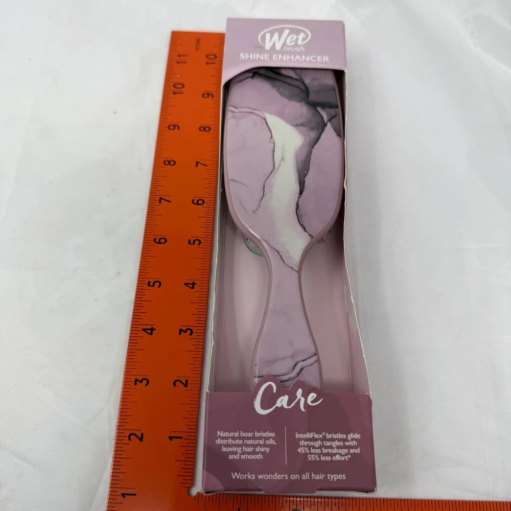 Wet Brush Shine Enhancer Purple Marble Boar IntelliFlex Bristle Hair Brush NEW